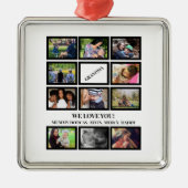 Aangepaste Moederdag met oma Oma 11 Foto Collage Metalen Ornament (Voorkant)