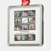 Aangepaste Moederdag met oma Oma 11 Foto Collage Metalen Ornament (Links)