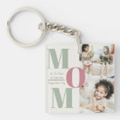 Aangepaste Moederdag | MOM-fotocollage Sleutelhanger (voorkant)