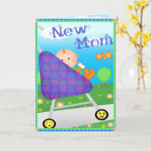 Aangepaste Moederdag Nieuwe moeder Kaart (Gele Bloem)
