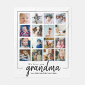 aangepaste moederdag oma 16 fotocollage fleece deken (Voorkant)