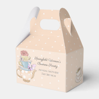Aangepaste Moederdag-tea-partij Bedankdoosjes