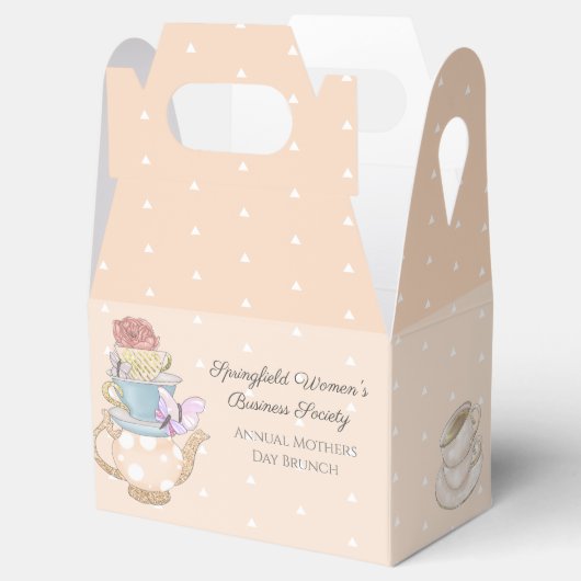 Aangepaste Moederdag-tea-partij Bedankdoosjes (Geopend)