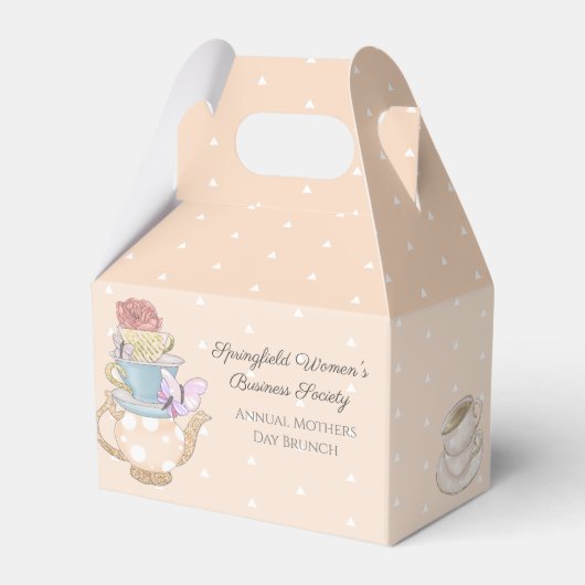 Aangepaste Moederdag-tea-partij Bedankdoosjes (Voorkant Zijde)