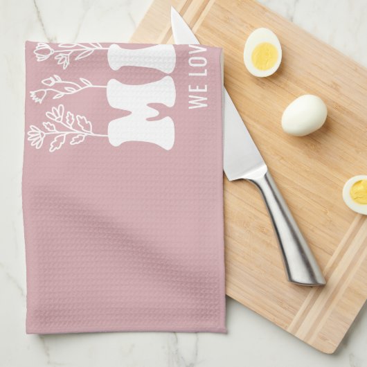 Aangepaste Moederdag Theedoek (Quarter Fold)