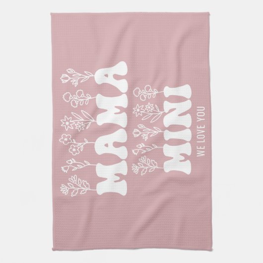 Aangepaste Moederdag Theedoek (Verticaal)