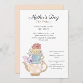 Aangepaste Moederdag-theepartij Kaart (Voorkant / Achterkant)
