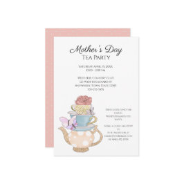 Aangepaste Moederdag-theepartij Kaart