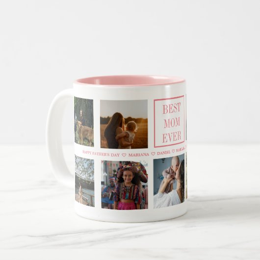 Aangepaste Moederdag Tweekleurige Koffiemok (Voorkant links)