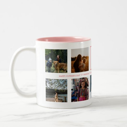 Aangepaste Moederdag Tweekleurige Koffiemok (Links)