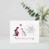 Aangepaste Moederdag voor beste hond Feestdagenkaart (Staand voorkant)