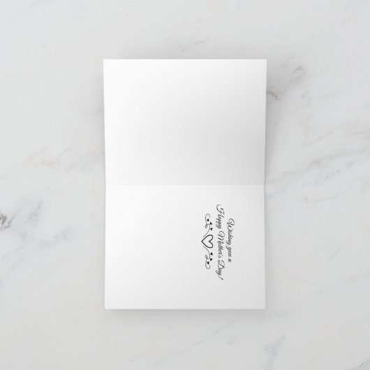 Aangepaste moederdag voor kattenbloemen bedankkaart (Binnen)