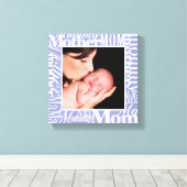 Aangepaste Moederdag Word Collage foto Canvas Afdruk (Insitu (Houten vloer))