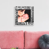 Aangepaste Moederdag Word Collage foto Canvas Afdruk (Insitu (Woonkamer))