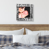 Aangepaste Moederdag Word Collage foto Canvas Afdruk (Insitu (Slaapkamer))