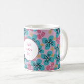 aangepaste moeders florelegant roze modern koffiemok (Voorkant rechts)
