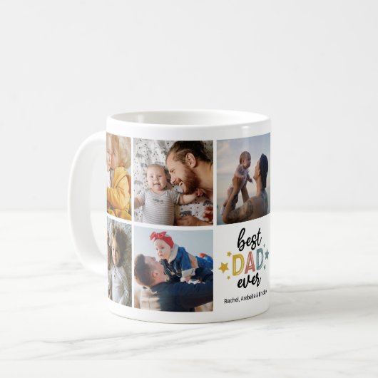 Aangepaste Mok beste vader ooit fotokoffie (Voorkant links)