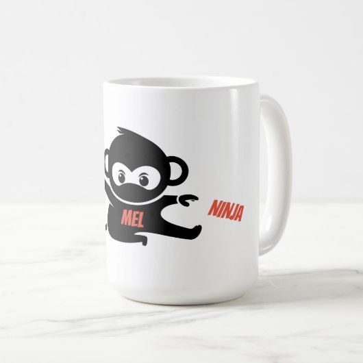 Aangepaste Mok Coffee Ninja Coffee (Voorkant rechts)