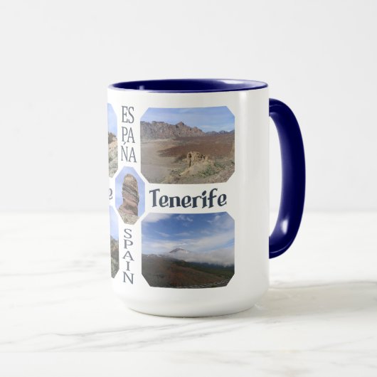 Aangepaste mok El Teide - kies stijl, kleur (Voorkant rechts)