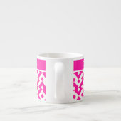 Aangepaste Mok Espresso, Snoep roze geometrisch (Achterkant)