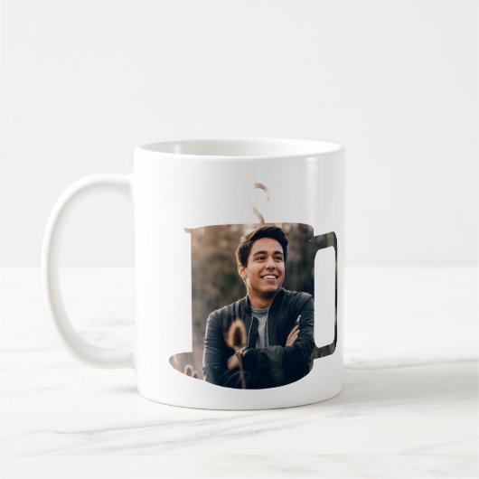Aangepaste mok foto leuk voor koffieminnaar (Links)