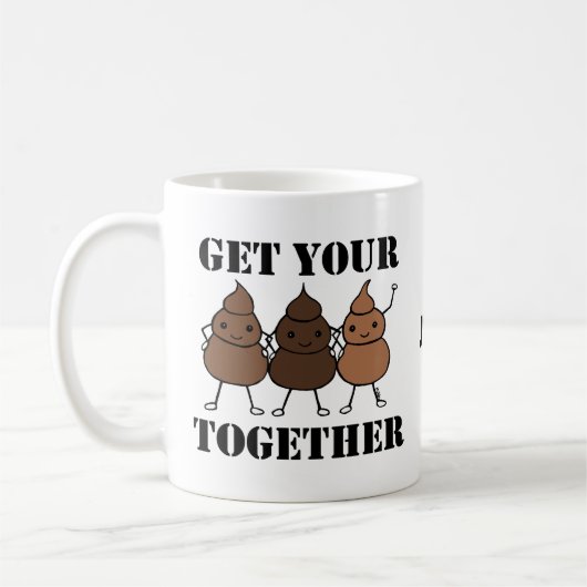 Aangepaste mok Funny Poop Mok Gepersonaliseerde aa (Links)