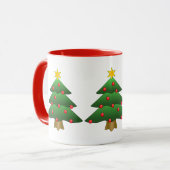 Aangepaste Mok kerstbomen (Voorkant links)