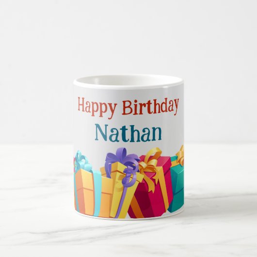 Aangepaste Mok kleurrijke Happy Birthday geschenke (Center)