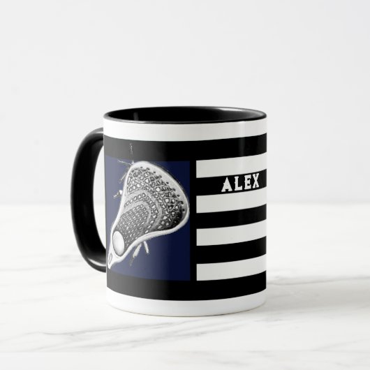 Aangepaste Mok Lacrosse Sport (Voorkant links)