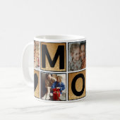 Aangepaste mok met 5 foto collage Gepersonaliseerd (Voorkant links)