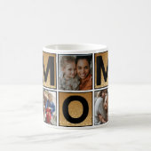 Aangepaste mok met 5 foto collage Gepersonaliseerd (Center)