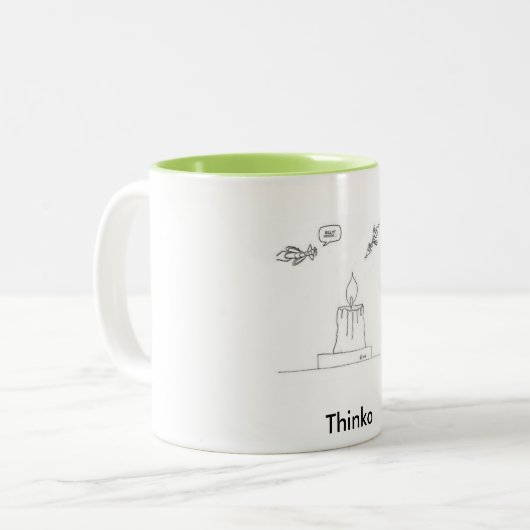 Aangepaste mok met afbeelding en tekst (Voorkant links)