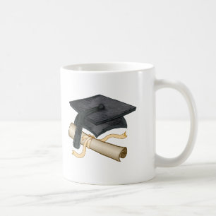 Aangepaste mok met afstudeerhoed en diploma