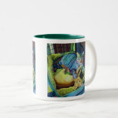 Aangepaste Mok met een Art Coffee met twee Katten (Voorkant rechts)