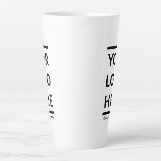 Aangepaste Mok met lange latte Logo, minimaal 17 o (Voorkant)