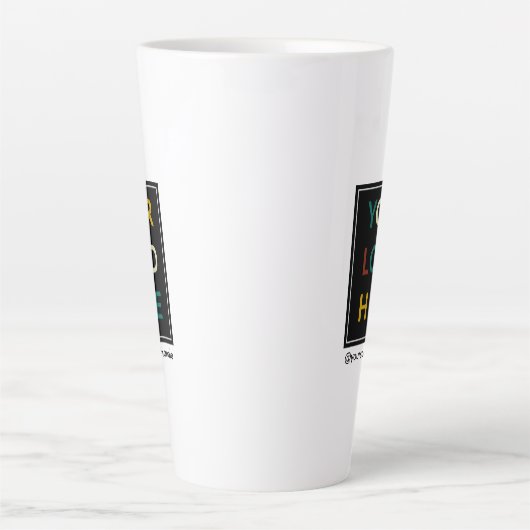 Aangepaste Mok met lange latte Logo, minimaal 17 o (Voorkant)