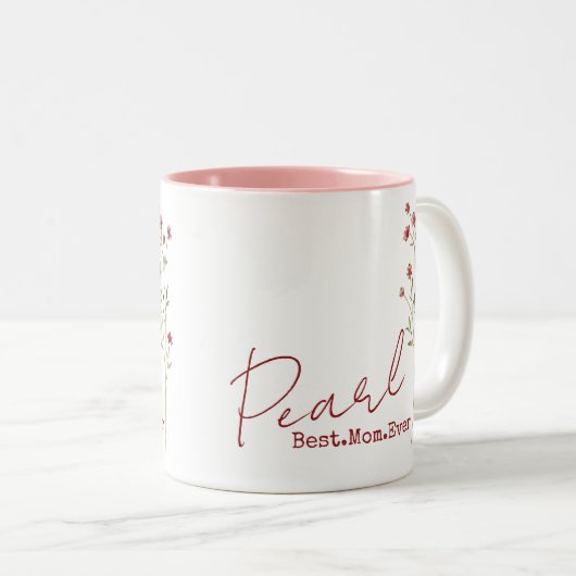 Aangepaste Mok met mama's naam-beste mama ooit (Voorkant rechts)