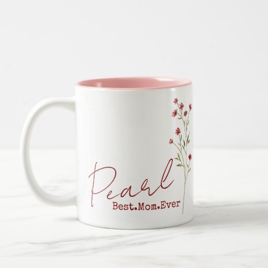 Aangepaste Mok met mama's naam-beste mama ooit (Links)