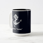 Aangepaste Mok met Silver Anchor (Voorkant links)