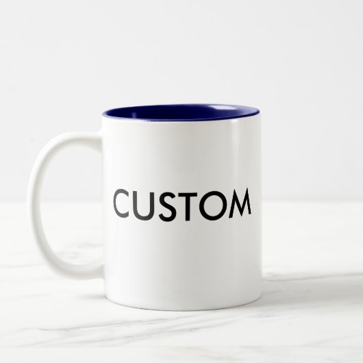 Aangepaste Mok met twee tonen 11oz - NAVY BLUE Ins (Links)