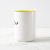 Aangepaste Mok met twee tonen, groot, 15 oz - GEEL (Center)