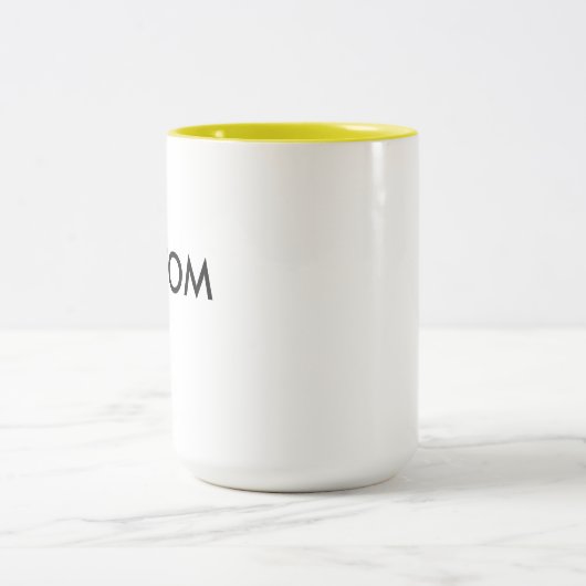 Aangepaste Mok met twee tonen, groot, 15 oz - GEEL (Center)