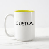 Aangepaste Mok met twee tonen, groot, 15 oz - GEEL (Links)
