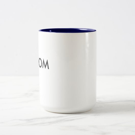 Aangepaste Mok met twee tonen, groot, 15 oz - NAVY (Center)
