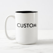 Aangepaste Mok met twee tonen, groot, 15 oz - ZWAR (Links)