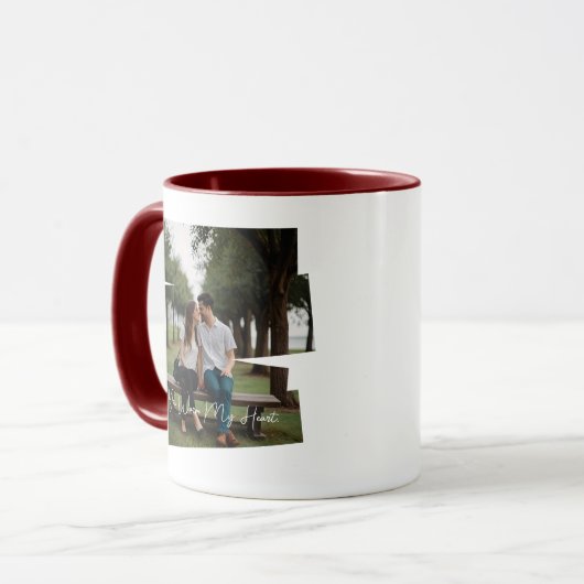 Aangepaste Mok met uw Afbeelding en tekst (Voorkant links)