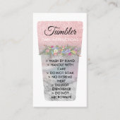 Aangepaste Mok met vinylbedrukte tumbler-instructi Visitekaartje (Voorkant)