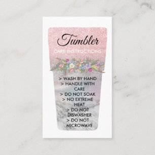 Aangepaste Mok met vinylbedrukte tumbler-instructi Visitekaartje