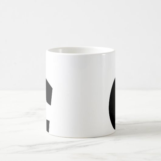 Aangepaste mok monogram initiaal moderne minimalis (Center)