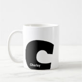 Aangepaste mok monogram initiaal moderne minimalis (Links)